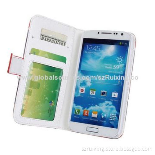 New 2-in-1 PU Leather Phone Case for Samsung Galaxy S4, with US Flag Image and Stand Function